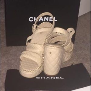 Chanel wedges 100% authentic